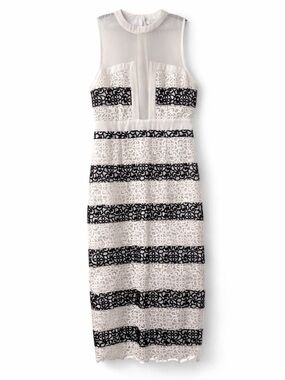 Elliatt Accolade Lace Dress Black White S